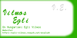 vilmos egli business card